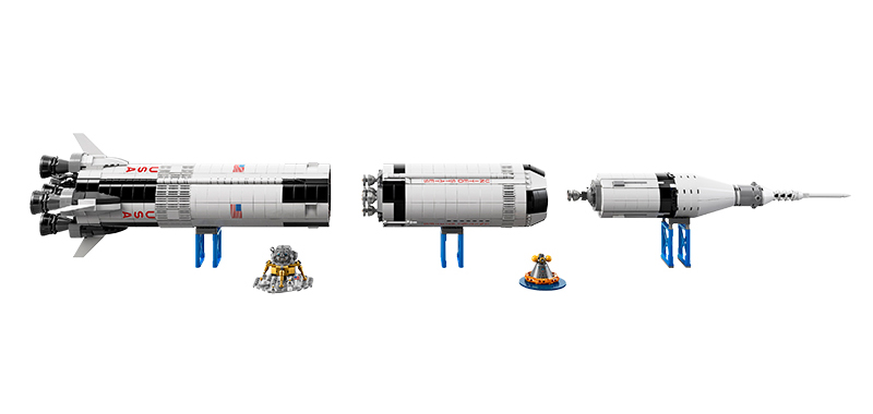 LEGO Ideas Saturn V in sections